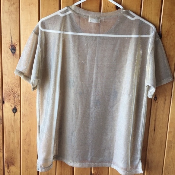 SEEK the label sheer top with metallic gold - Picture 5 of 6